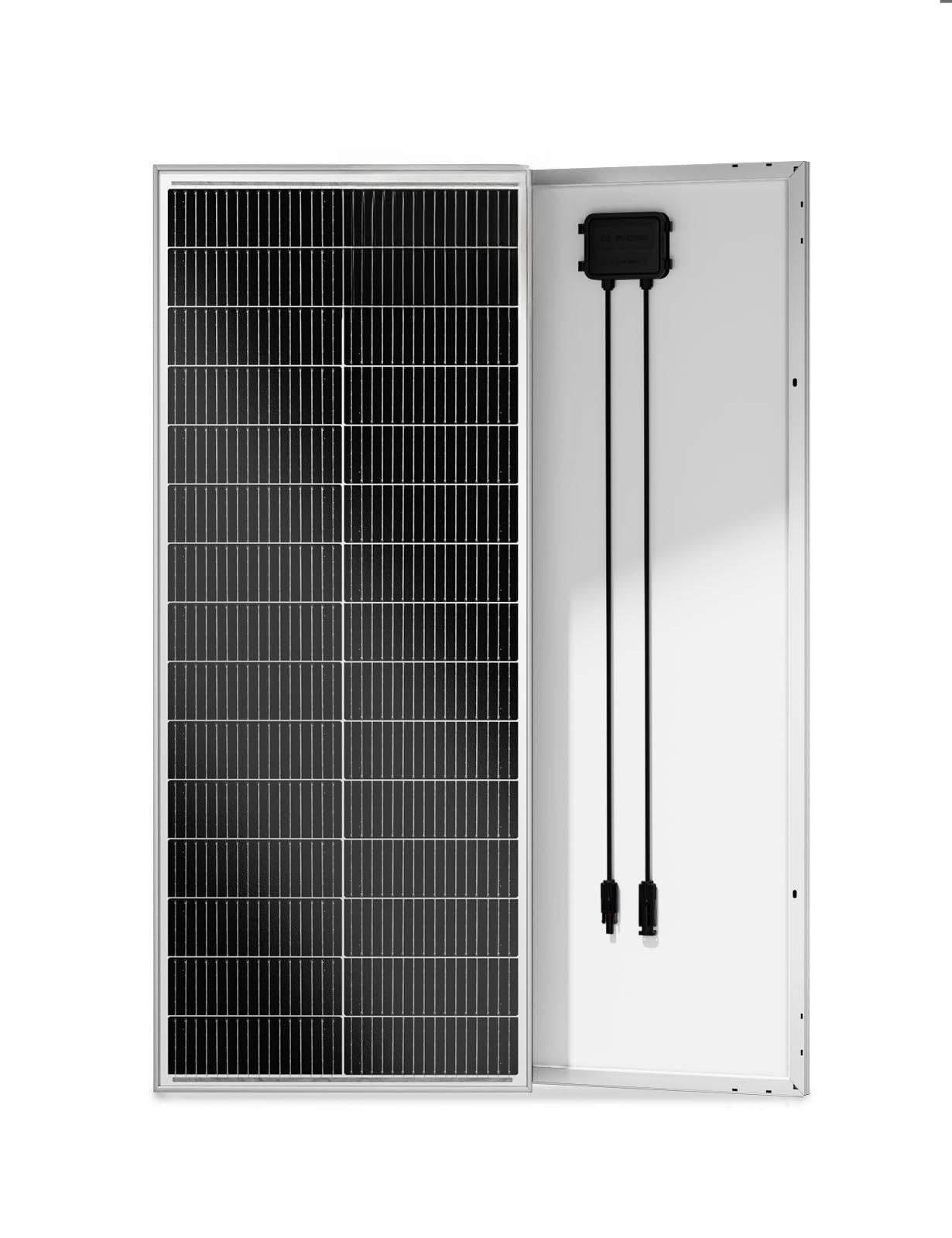 ECO-WORTHY Panel słoneczny 100 W, 18 V z ogniwem monokrystalicznym typu N, konstrukcja 18BB, wysoka wydajność konwersji 25%, odpowiedni do kamperów, ogrodów, dachów, balkonów