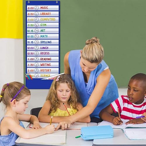 Miniatura 24 de Godery Gran horario visual para niños, tabla de recompensa de tareas domésticas, tabla de rutina para niños pequeños, planificador semanal de doble