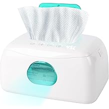 Baby Wipe Warmer with 16-Level Precision Heating, Portable USB-Powered Wet Wipe Warmer, Auto-Lift Spring Wet Wipes Dispenser, Gentle 45&deg;-60&deg; Diaper Wipes Warmer for Diaper Changes, Home &amp; Travel Use