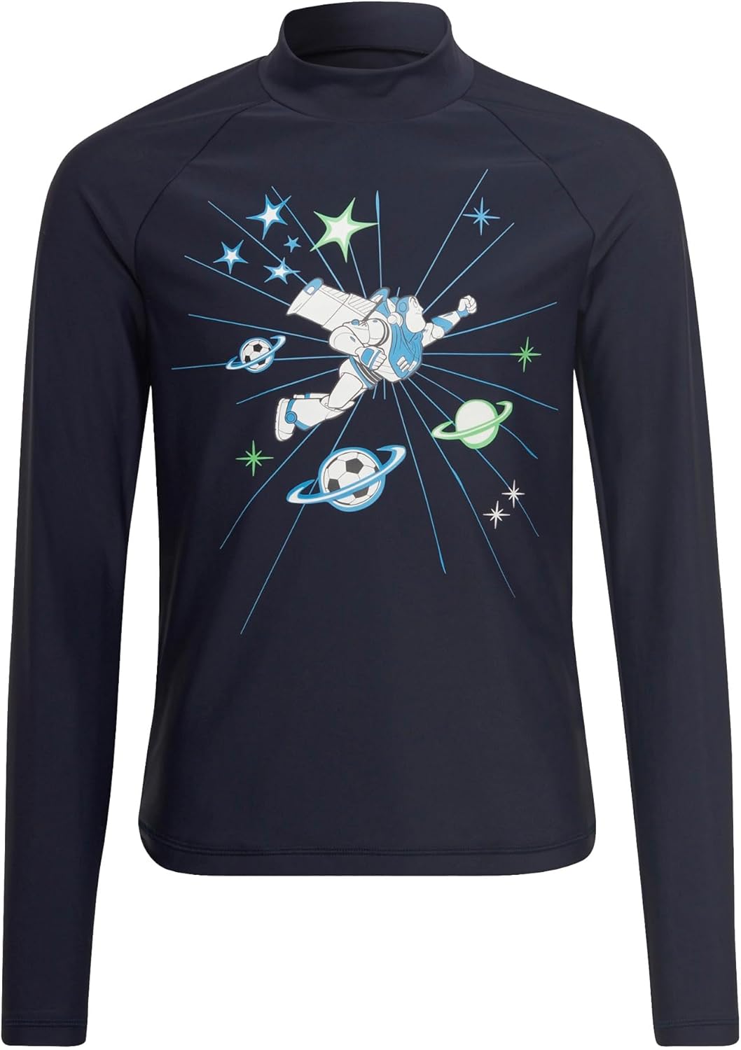 adidas X Disney Buzz Lightyear Boys Youth 8-20 Long Sleeve Rash Guard Shirt