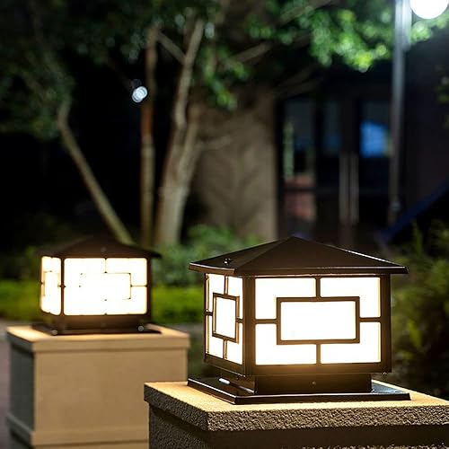 Miniatura 4 de Luces de pilar al aire libre, IP65 impermeable Columna Luces al aire libre a prueba de óxido de aluminio Pilar Accesorios de luz de columna de valla
