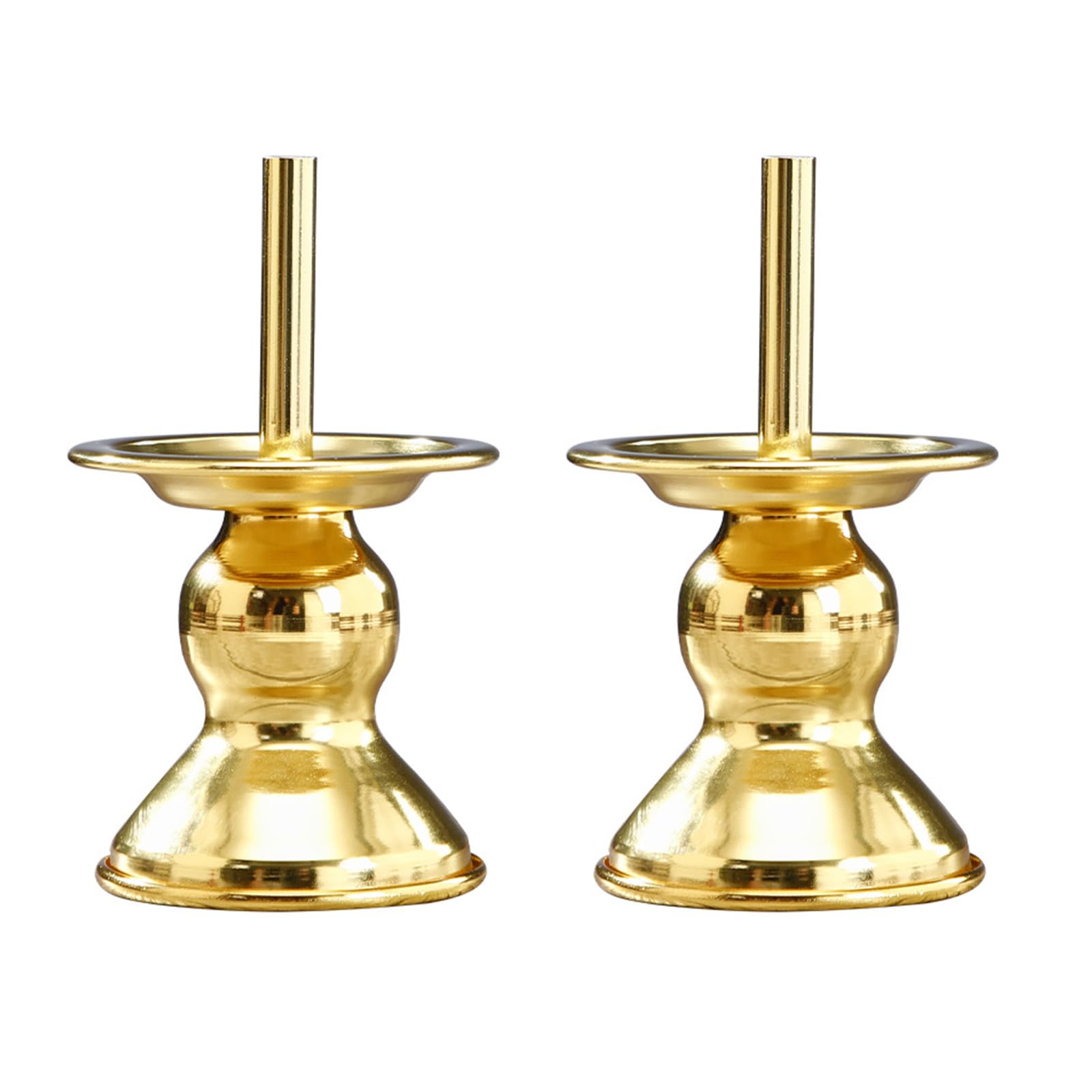 carotoe 2 Piece Sacred Metal Stands Traditional Buddhist Home Altars Worship Accessories Temple Decorations Candlesticks Home Buddhist Altars Holders