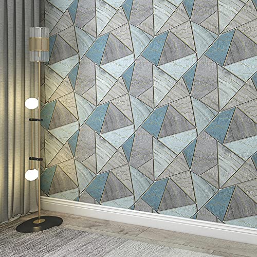 Papier Peint géométrique triangles colorés 3D pour salon et chambre