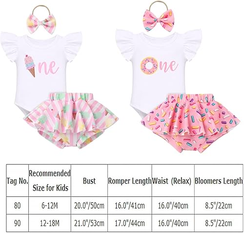 Miniatura 7 de IMEKIS Traje de 1er cumpleaños para bebé niña con estampado de girasol y durazno + pantalones cortos con volantes + diadema para sesión de fotos de