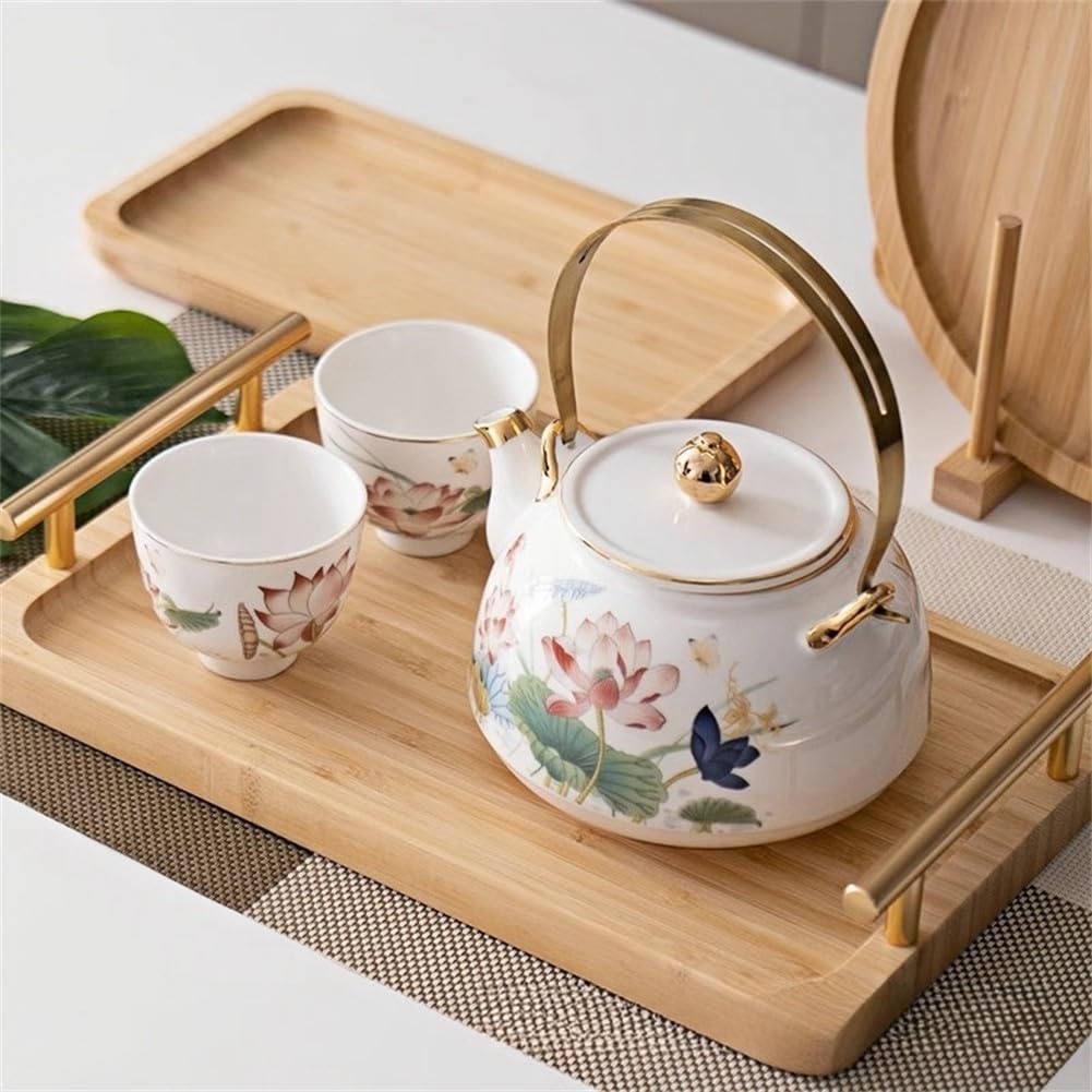 Bandeja grande de madera para servir, plato rectangular con asas para cocina, comedor, fiestas, mesas de café y barras (30 x 20 cm), perfecto para servir bebidas y aperitivos