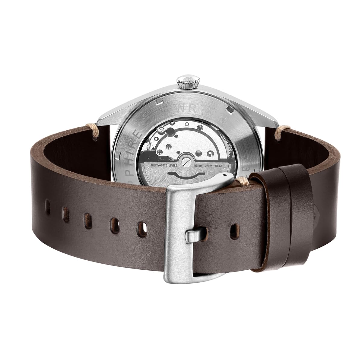 Boyarca Pilotenuhr Herren Flieger Armbanduhr Japan Automatikwerk Mechanische Uhren Edelstahlgehäuse Flieger Uhren mit Leuchtend Wasserdicht