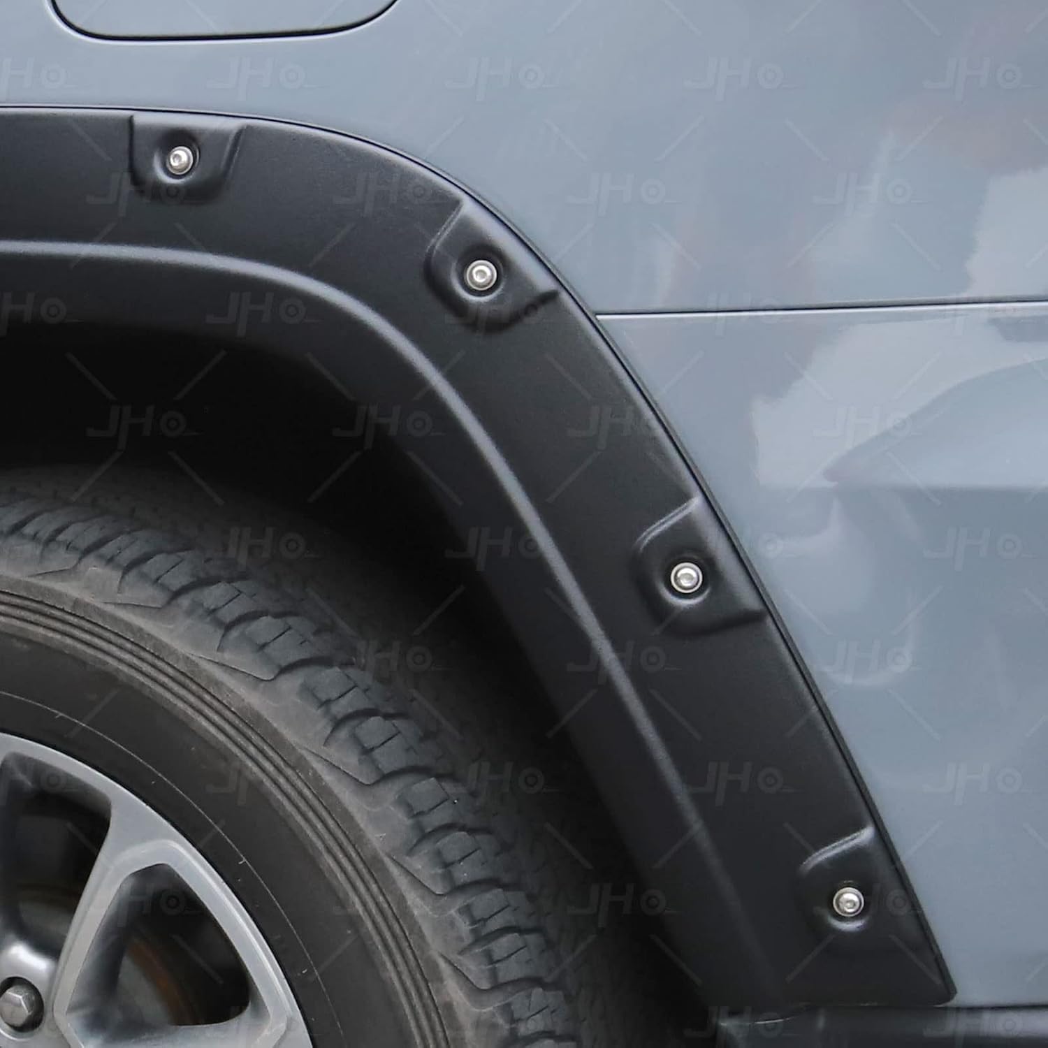 JHO 6Pcs Riveted Style Fender Flares Cover Kit Textured Wheel Cover Fit For Jeep Grand Cherokee 2011-2021 WK2 Exterior Accessories