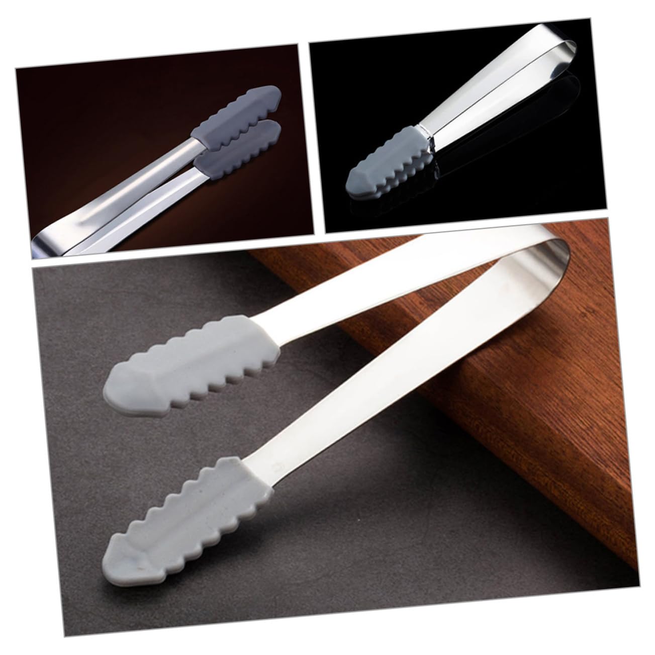HOLIDYOYO 2pcs Ice Cube Tongs Food Tong Grilling Tong Serving Tong Bread Tong Pasta Tong Coffee Tong Candy Tong Fruit Tong Frying Tong Appetizer Tong Sugar Cube Tong Silver