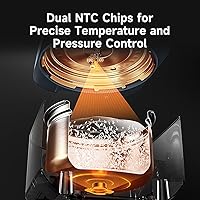 Vista 4 de Midea 8-in-1 Electric Pressure Cooker with Dual Pots, Multi-Functional Programmable Slow Cooker, Rice Cooker, Steamer, Sauté Pan and More, 5 Quart