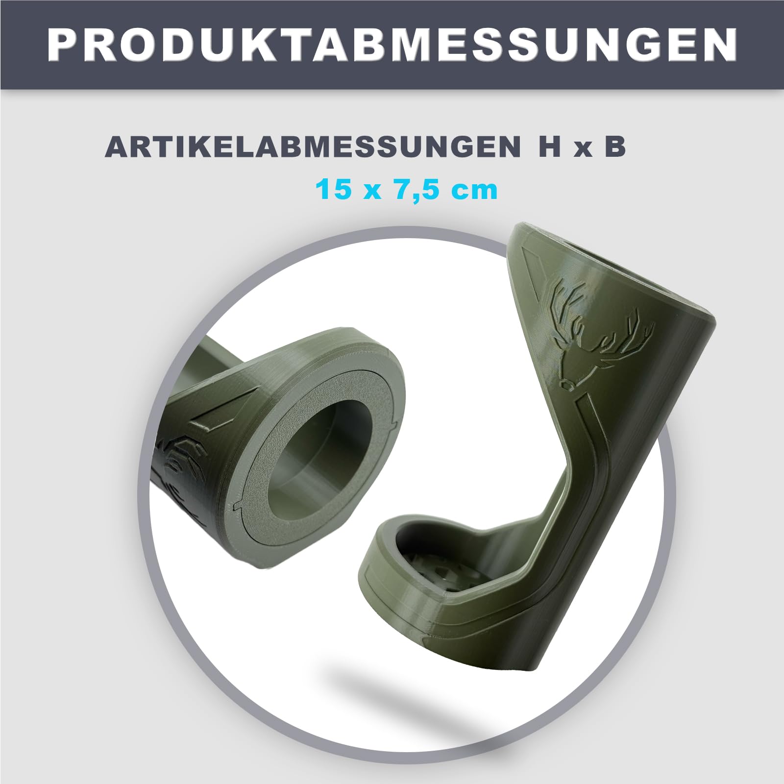Schalldämpferhalter 65mm - magnetisch, inklusive 45 mm & 55mm Adapter, 6 Kg Haltekraft