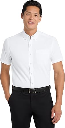 Port Authority Mens Short Sleeve Easy Care Button-Down Shirt