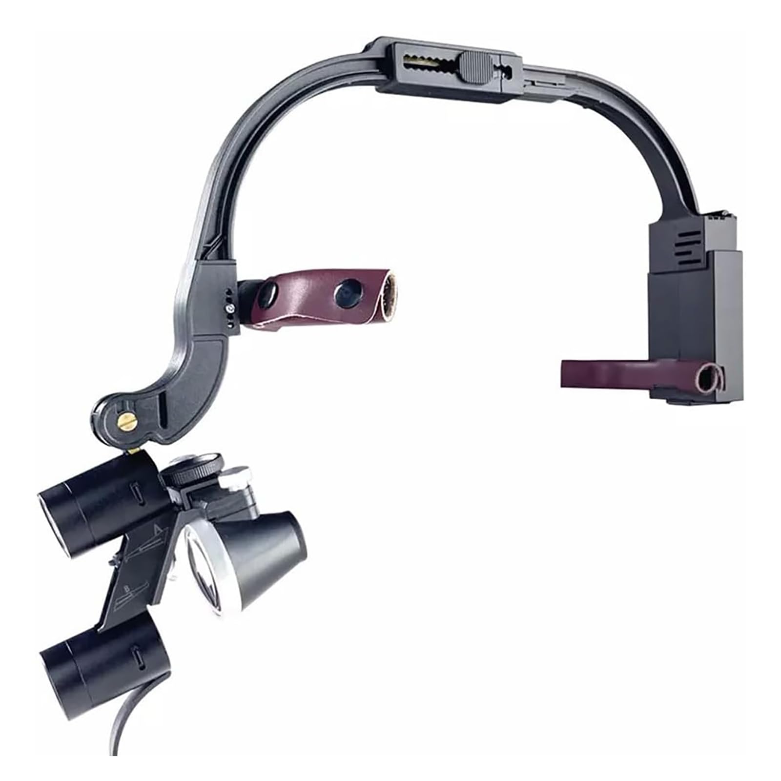 Lupa Dental 3.5X con Luz LED, Faro Quirúrgico para Dentista, Temperatura de Doble Color