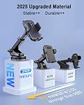 [Ultra-Stable] Car Phone Holder【2026 Strongest Suction & Hook】Cell Phone Mount for Dashboard Windshield Vent,Mobile Stand Base Truck Cradle for iPhone 17 Pro Max 16 15 14 13 12 Samsung S25 S24 Android