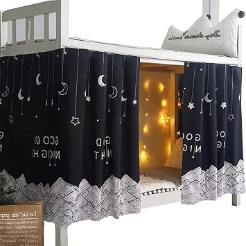 XGOPTS Students Dormitory Bunk Bed Curtains Dustproof Privacy Curtains Breathable Shading Nets Bedding Drapes Bed Tent Canopy Blackout Cloth Curtain Single Sleeper Loft Beds Dorm Curtain