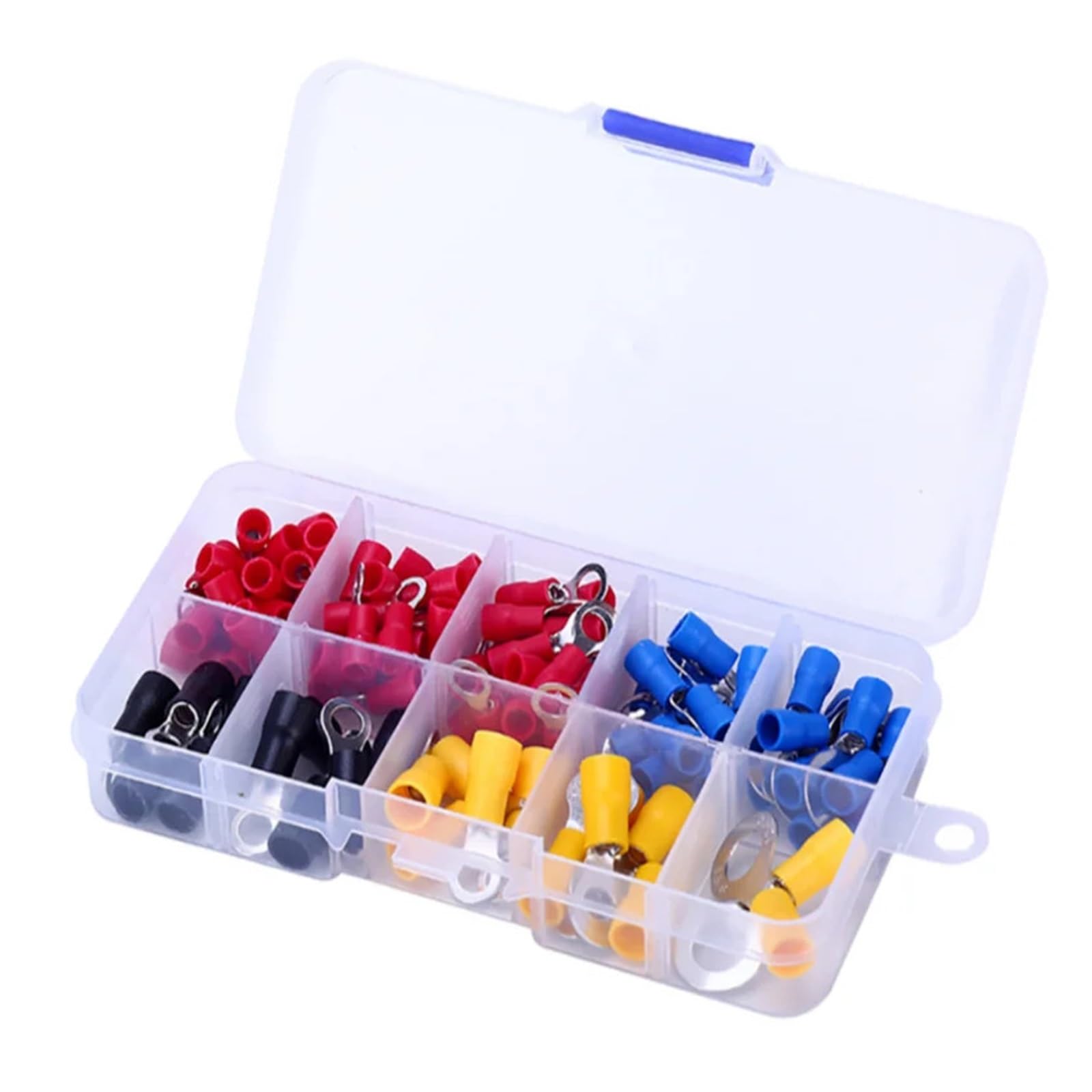 eufeifeiegds Connettore cavo isolato Cavo elettrico Crimpatura Anello a forcella Anello Set a forcella Capicorda elettrici Terminali arrotolati Kit assortiti wefeiegds(300PCS)