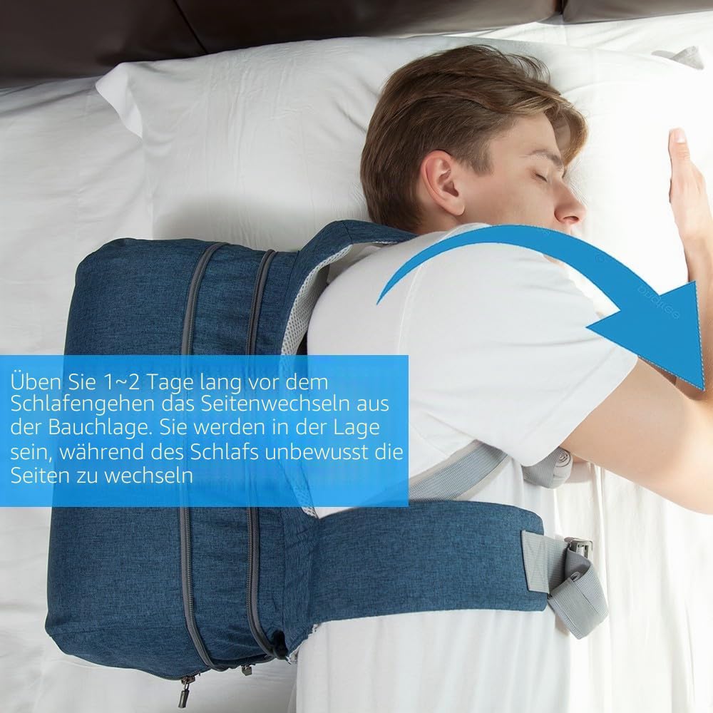Seitenschlaf-Rucksack Anti-Schnarch-Hilfslösung Schlafposition-Trainer (L)