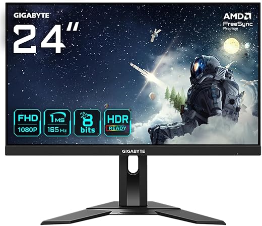 Gigabyte G24F 2 24" FHD Gaming Monitor - 1920 x 1080, 165Hz,...