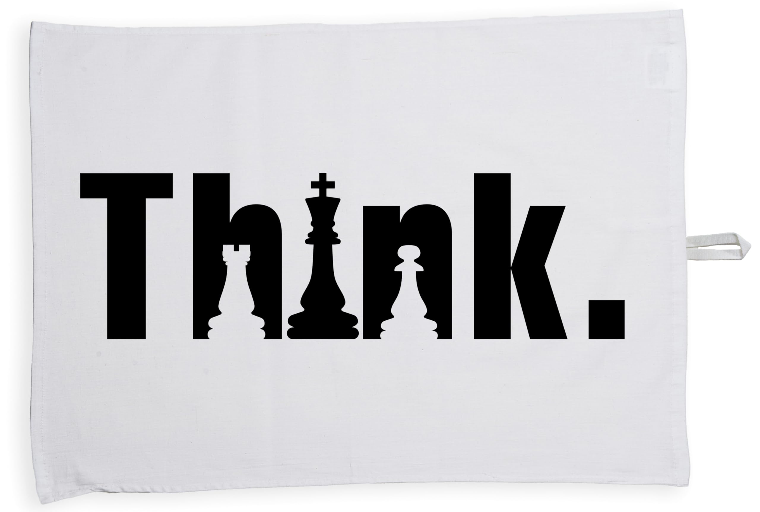 Hippowarehouse Think chess Tea Towel Eco Printed Dish Cloth Kitchen accessory 50cmx70cm 100% Cotton