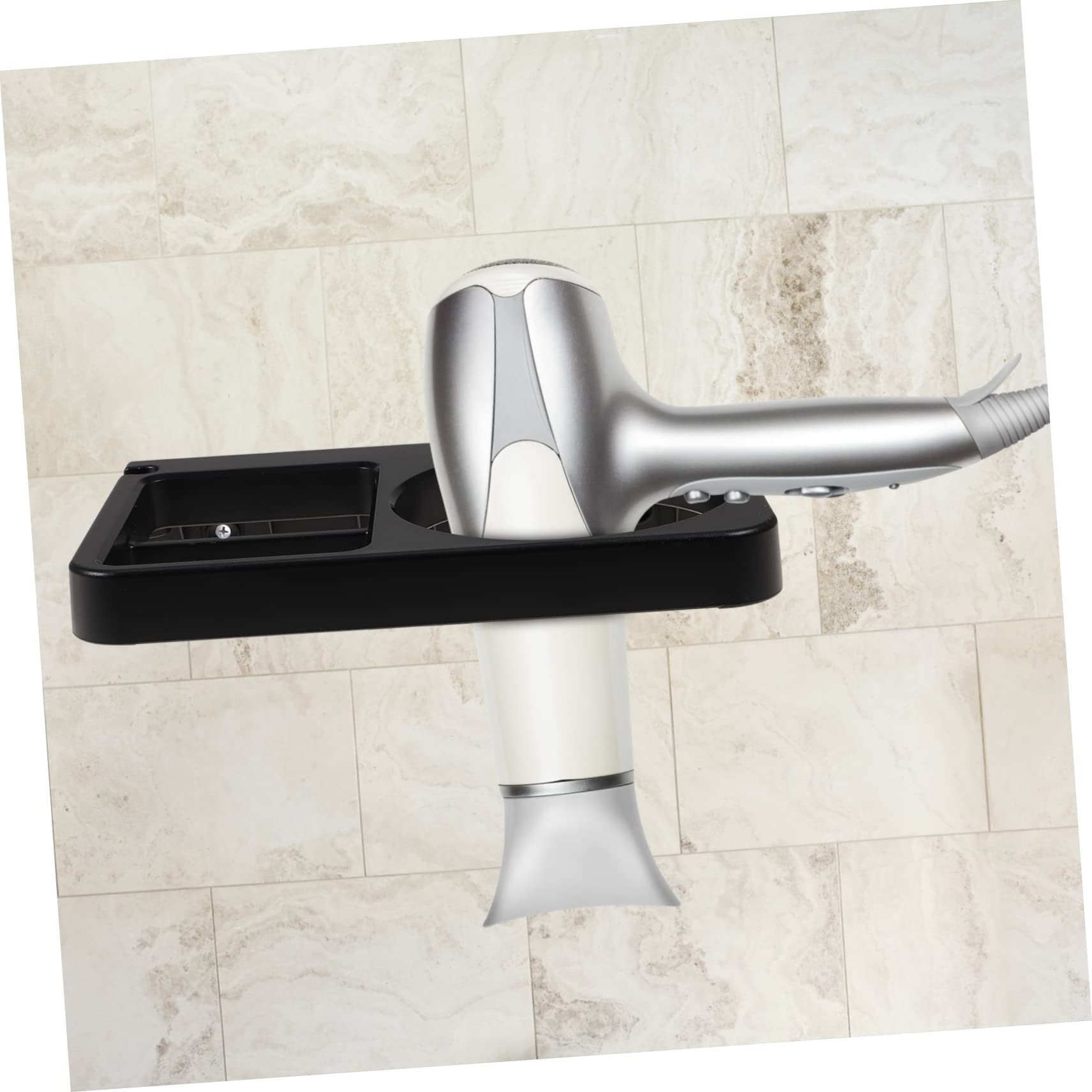 Soporte for secador de pelo montado en la pared, estante de almacenamiento