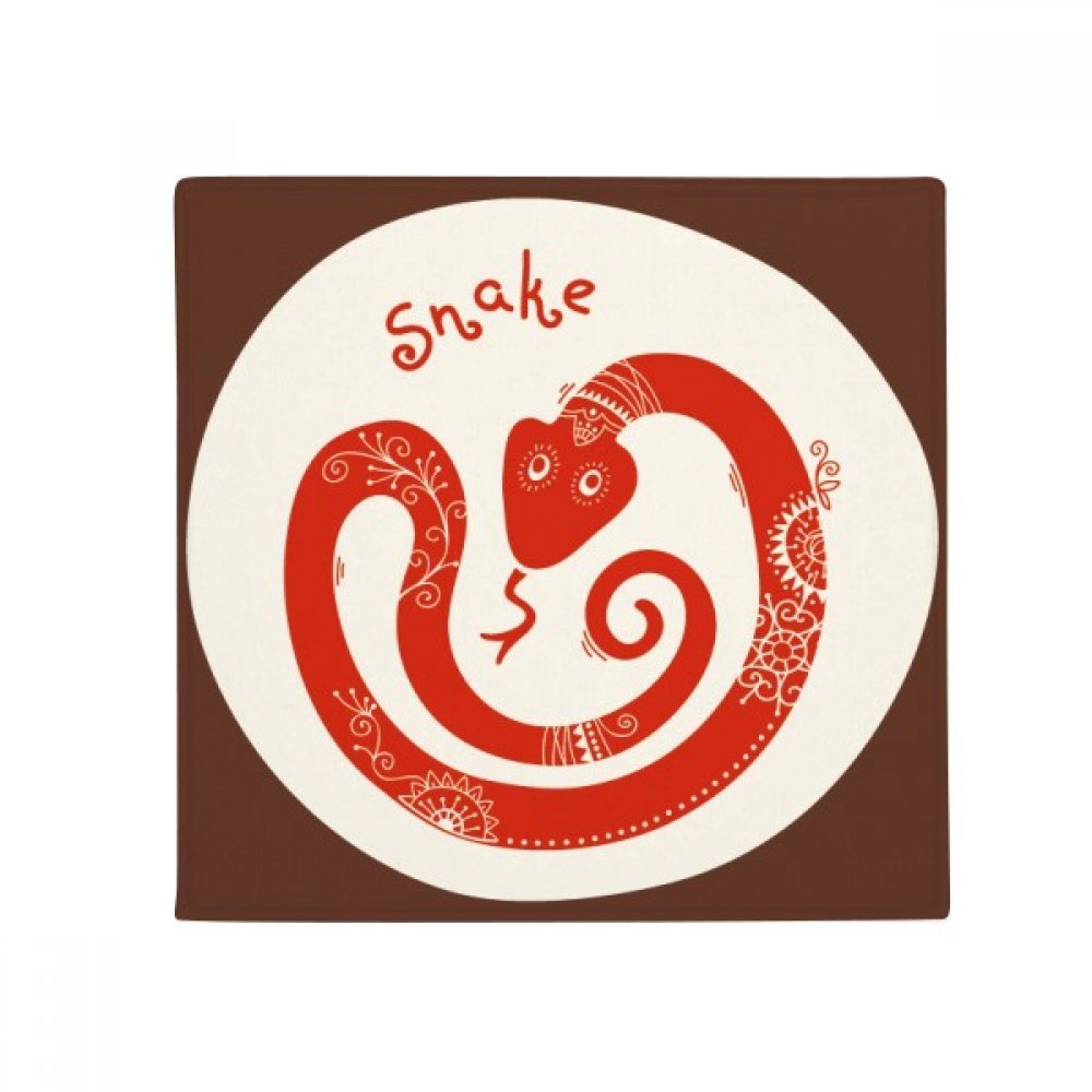 Tapis de sol antidérapant zodiaque chinois rouge et multicolore 80cm
