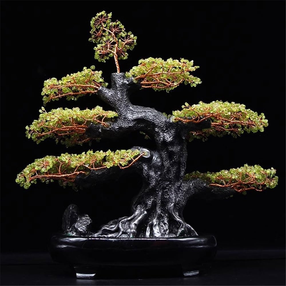 Ornament Kryształowe Drzewo Bonsai Dobre, Feng Shui Reiki Balansująca Ornament, Bogactwo Domu Dobrobyt Dekoracja stołu Drzewo Pieniądze