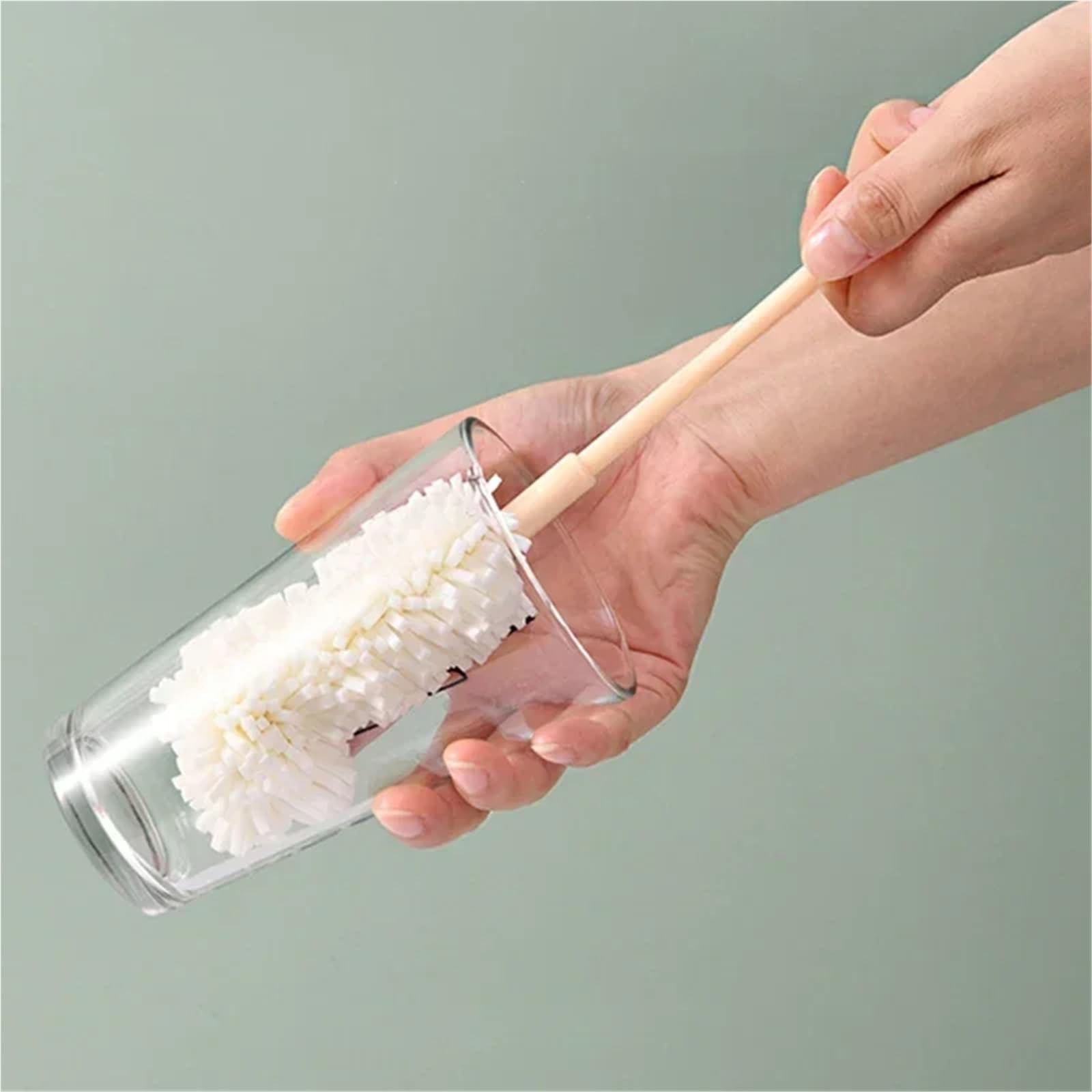 Set di spazzole per biberon, Spugna PP EVA pulita. Spazzola for tazze con manico lungo for bottiglie di vetro da tè(4pcs)
