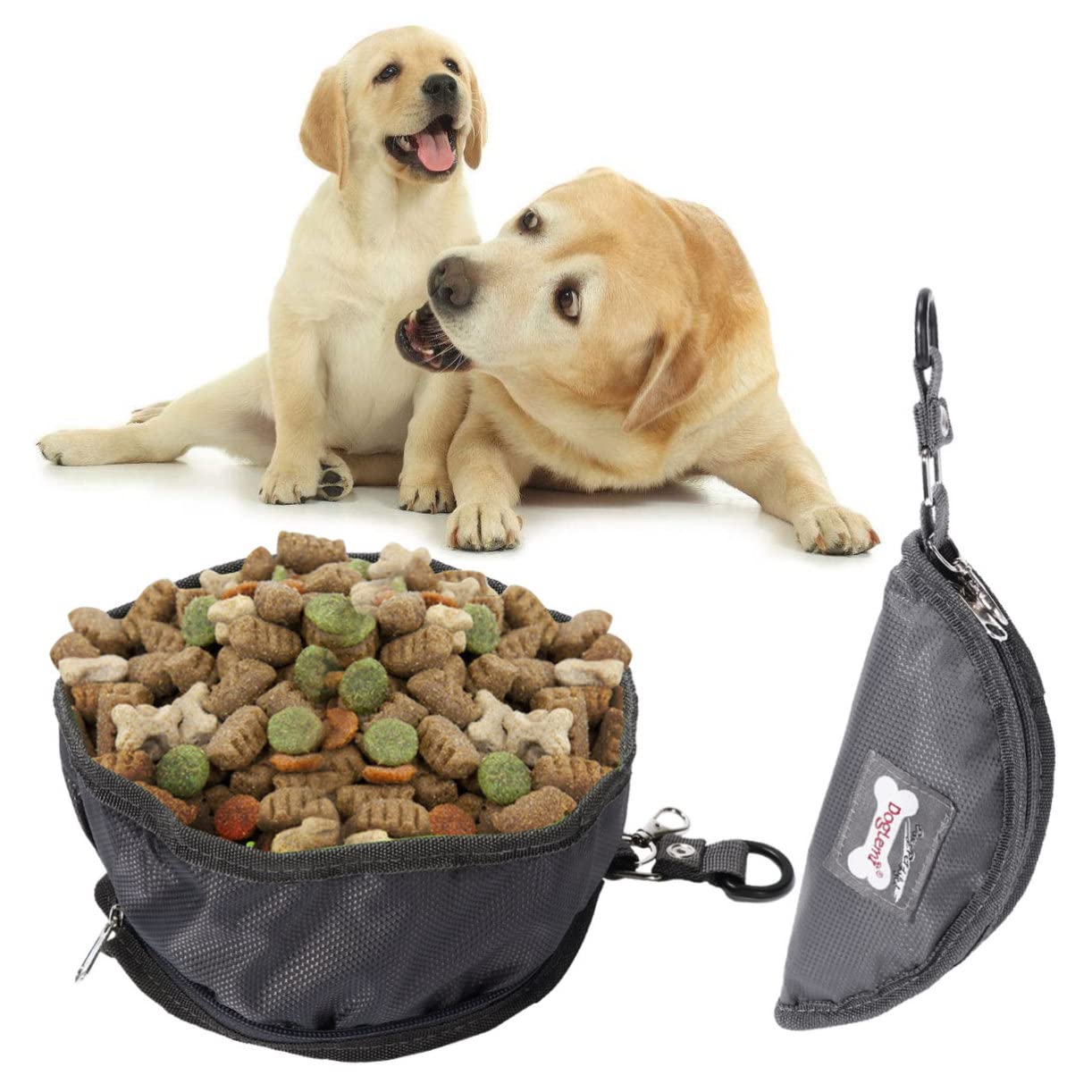 ABOOFAN Lot De 2 Gamelles Portables pour Chien Pliables pour Chat pour Voyage Robustes Et Faciles À Transporter