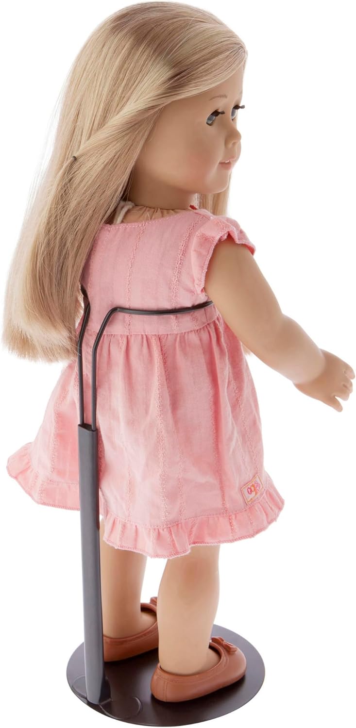 Plymor DSP-90B Black Adjustable Doll Stand, fits 15, 16, 17, 18, 19, 20, and 21 inch Dolls, Waist is 3" - 4" wide, 8" - 11" around