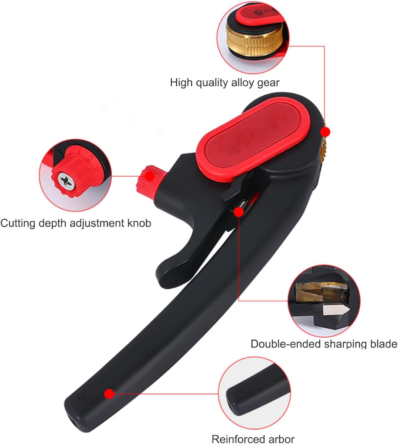 Round Cable Stripper With Adjustable Cutting Depth,Cable Stripper With 2 Extra Replaceable Blade,Manual Cable Stripping Tool for Longitudinal Slitter,Double Sided Blades (Style B)
