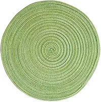 Jogo Americano Redondo de Tecido para 6 lugares Mesa Posta - Diâmetro 38 CM (Verde)