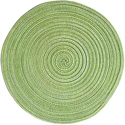 Jogo Americano Redondo de Tecido para 6 lugares Mesa Posta - Diâmetro 38 CM (Verde)