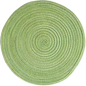 Jogo Americano Redondo de Tecido para 6 lugares Mesa Posta - Diâmetro 38 CM (Verde)