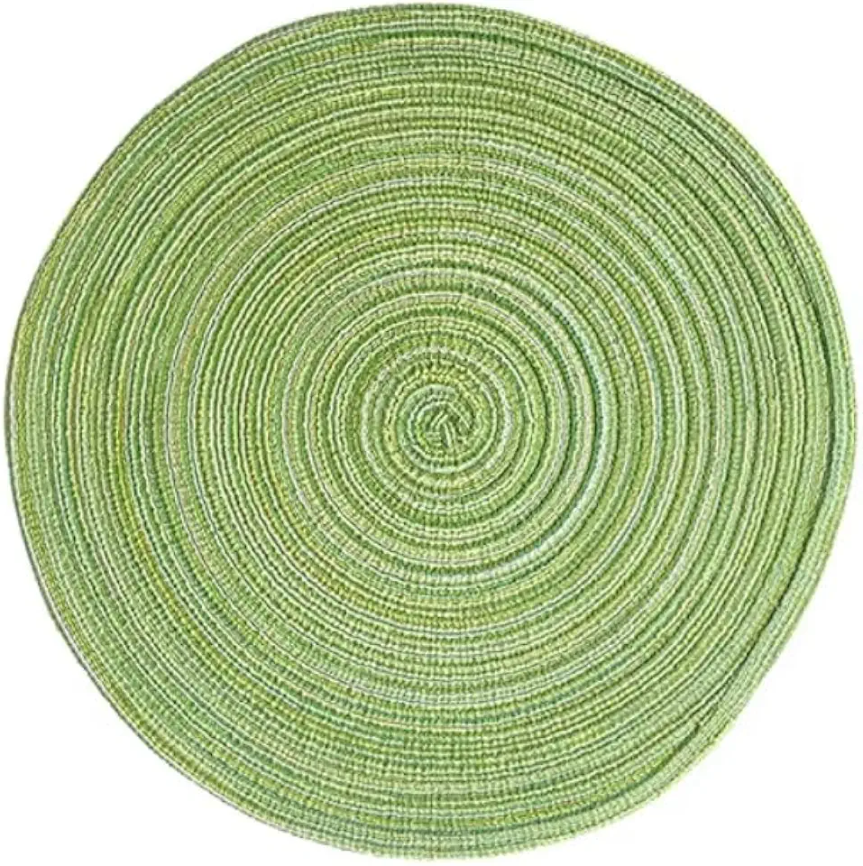 Jogo Americano Redondo de Tecido para 6 lugares Mesa Posta - Diâmetro 38 CM (Verde)