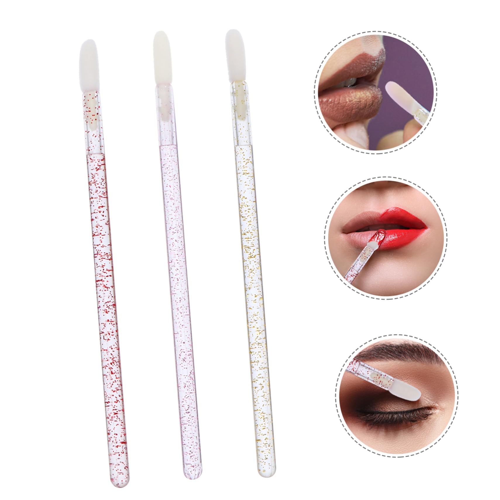 LIFKOME Makeup Kit Lipstick Lip Brush Lip Gloss Applicators Portable 150pcs Set