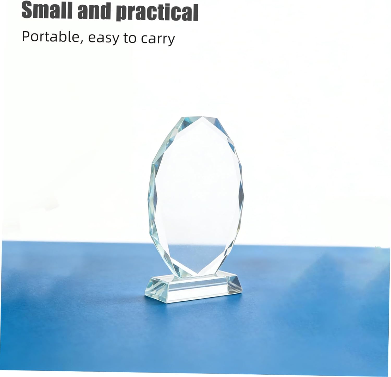 Custom Crystal Award Plaque with Stunning Eight-Sided Design, 6.88x6.29x1.57 Inches, Resistant to Discoloration, for Work Anniversary Plaque Gifting and Appreciation Award