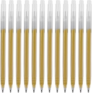 SEAFRONT 12 Pcs Highlighter Pastel Markers, Liquid Ink Notepad Pens for Hand Painting and Sketching, Ideal for Students and Artists (Gold)