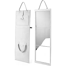 Foldable Full Length Mirror Portable Trifold Foldable Mirror, Grey