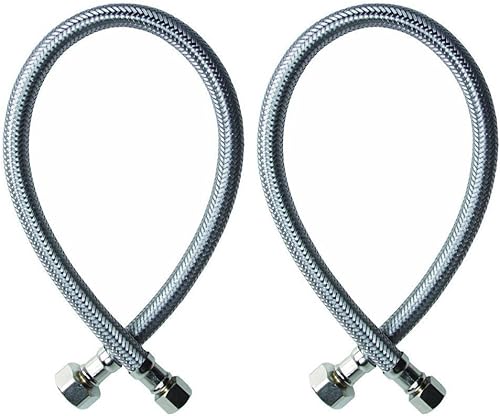 Weirun Líneas de suministro de grifo extralargas de 59 pulgadas de largo x 38 pulgadas de compensación x 12 pulgadas FIP para manguera de grifo,