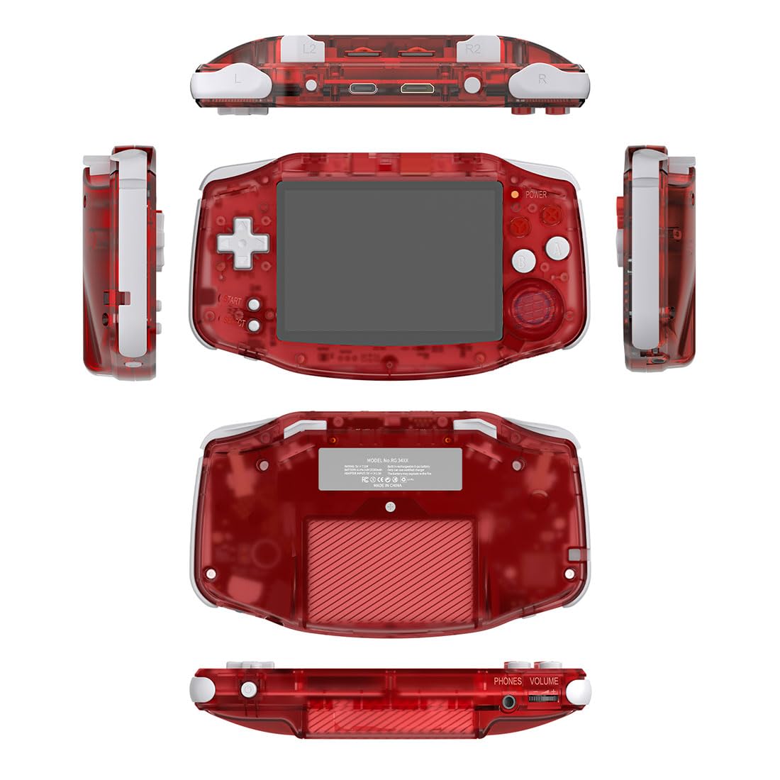 Console di gioco portatile ANBERNIC RG 34XX, 64G integrato con oltre 5000 giochi, schermo IPS da 3,4 pollici 3500mAh, supporto console retrò Wi-Fi Multiplayer e uscita TV HD