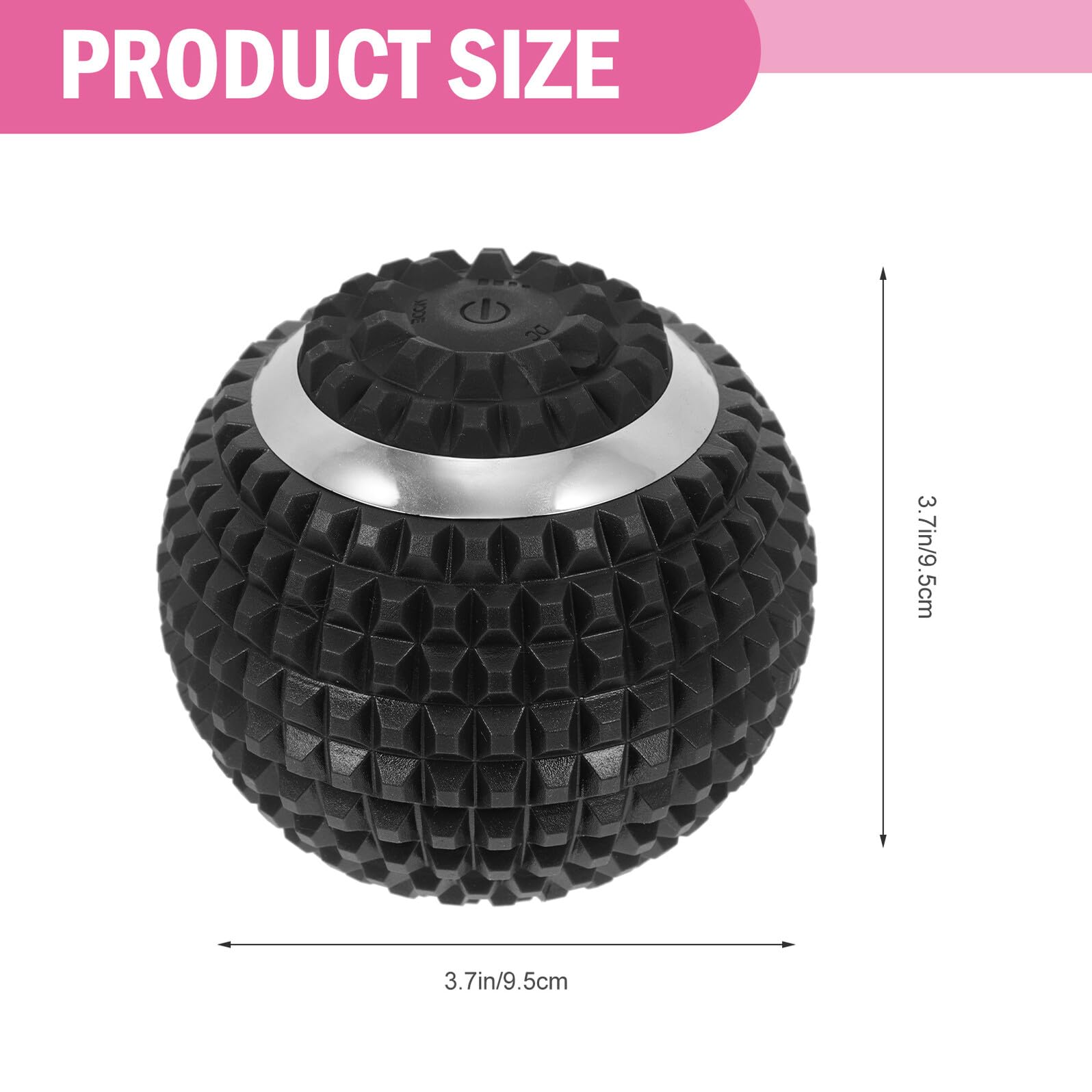 TOYANDONA Pallina da Massaggio Muscolare Elettrica per Piedi e Gambe in Abs Nero per Alleviare e Tensione Muscolare Durante Camping e Viaggi