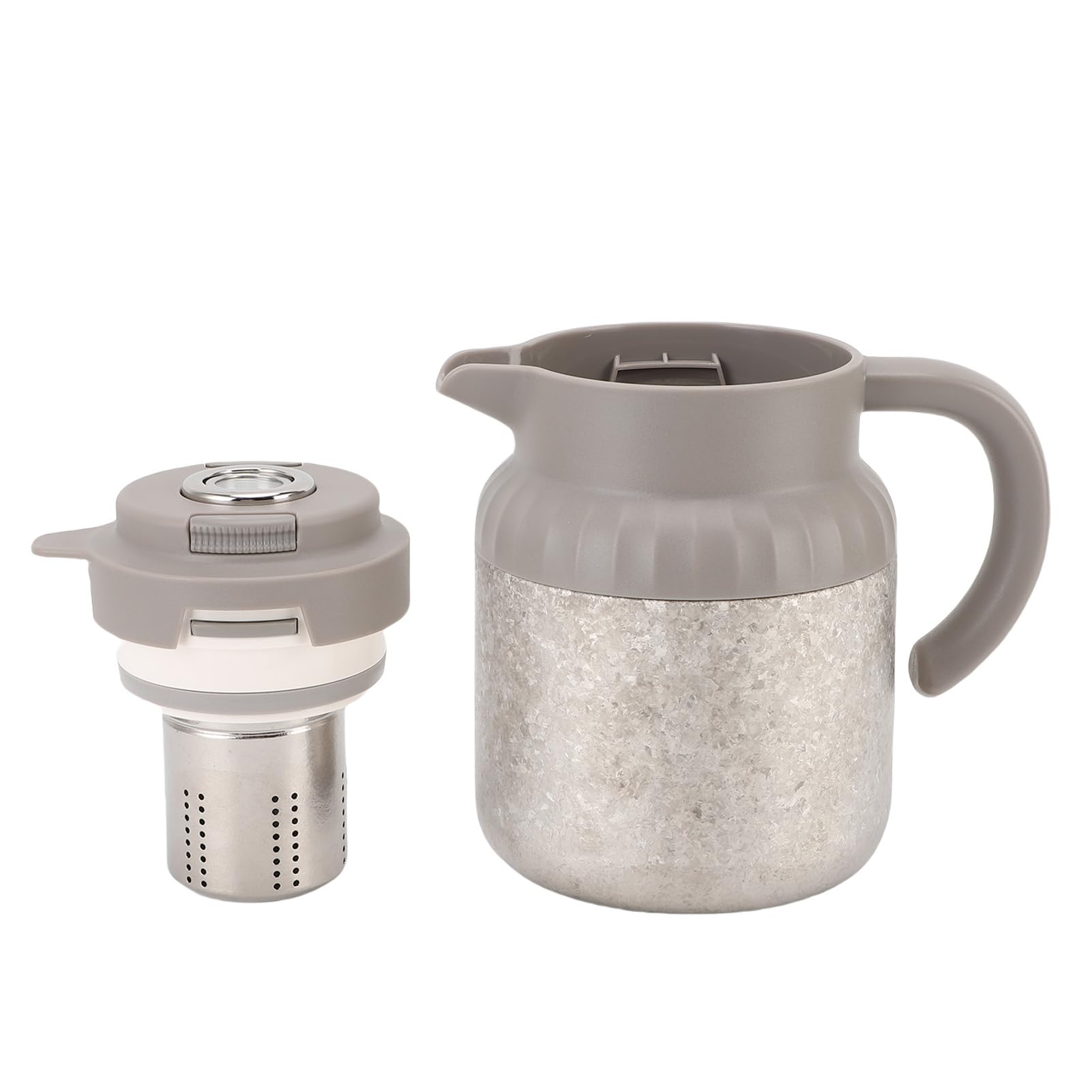 Fabater Punto de Separación de Agua de té de Filtración Fina con Exhibición Mecánica, Tapa Resistente a las Filtraciones, Ergonómico, para Consumo de Vivienda y Oficina, 1100 Ml de Capacidad