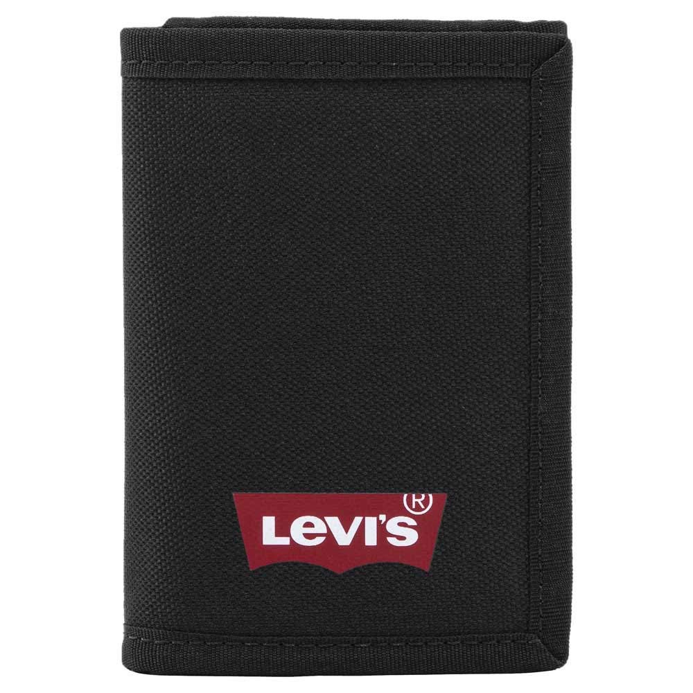 Levi's Batwing Trifold Wallet, Accessorio da viaggio - Portafoglio a tripla piega Uomo, Nero (Regular Black), Taglia unica