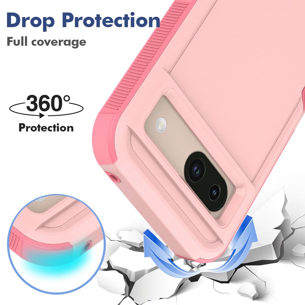 Ryphez for Google Pixel 8A Case,Dual Layer Hybrid Shockproof Case