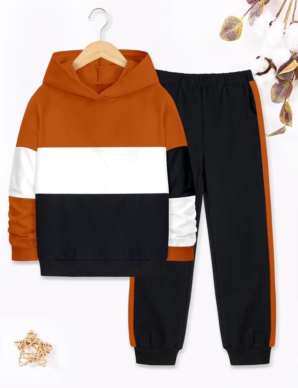 Crazyme Boys Clothes Long Sleeve Hoodie Sweatshirts and Sweatpants Set 2 Piece Fall Winter Boys Hoodies Size 6-14 - Image 3