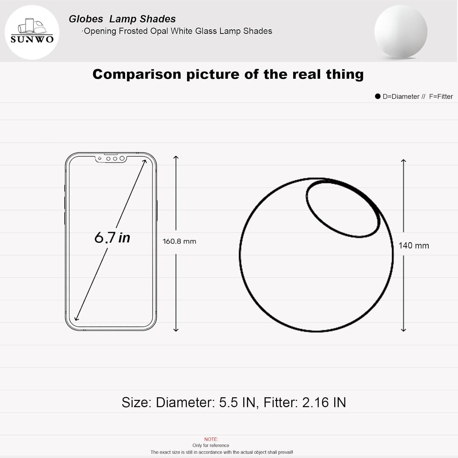Lighting Fixture Replacement Globes Neckless Top Opening Frosted Opal White Glass Lamp Shades Diameter 4" Fitter 1.18" Multiple Specifications