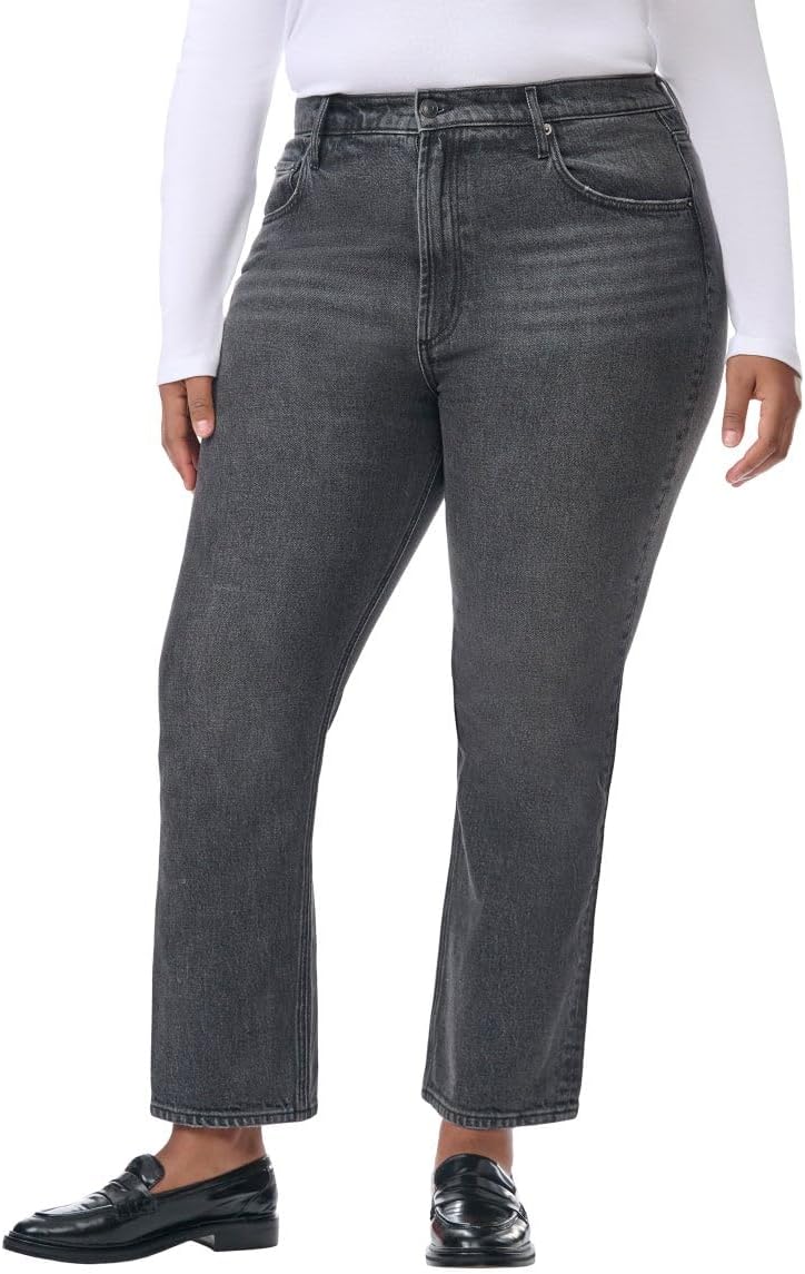 KIRKLAND Signature Women's High-Rise Straight Leg Jean (Black, 12x28) - Image 5