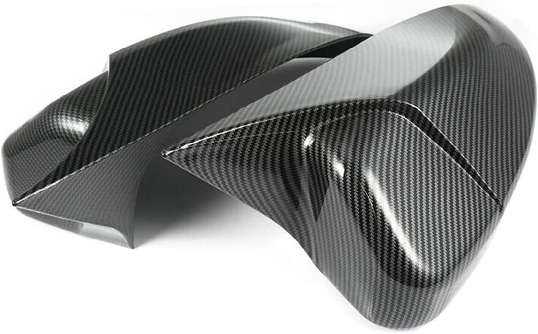 2 pcs Rear View Side Mirror Cap Trim Ox Horn Cover For Honda Accord 2018 2019 2020 2021 2022 Rearview Left & Right Side Glossy Black Carbon Fiber Style new (Carbon Fiber style)