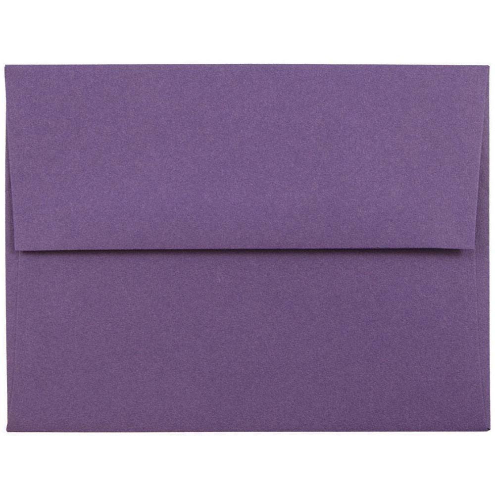 JAM PaperA2 Premium Invitation Envelopes - 4 3/8 x 5 3/4 - Dark Purple - 50/Pack