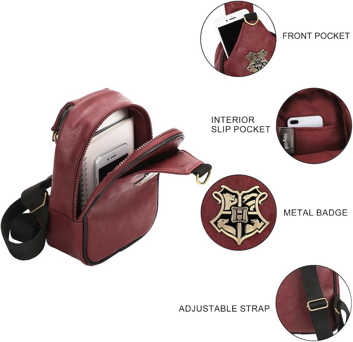 Harry Potter Crest Badge Women's 8" Fanny Pack/Sling Bag