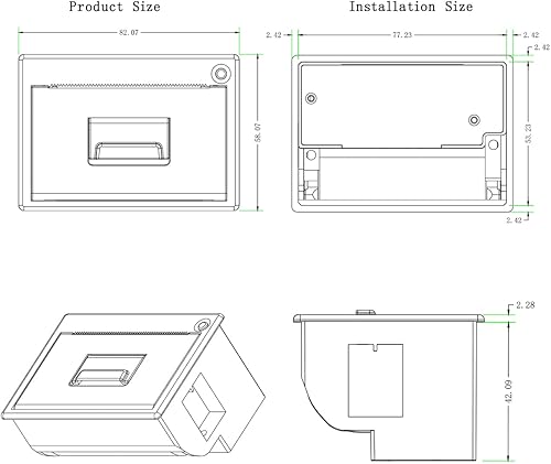 Miniatura 4 de Maikrt Embedded Thermal Printer 1224V Micro Thermal Receipt Printer Serial Port Microcontroller Secondary Development MCU Printing Module TTL/RS232,